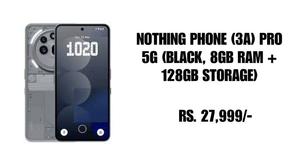 Nothing Phone (3a) Pro 5G (Black, 8GB RAM + 128GB Storage)