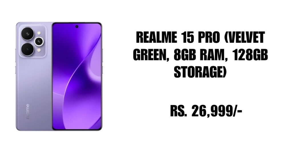 Realme 15 Pro (Velvet Green, 8GB RAM, 128GB Storage)